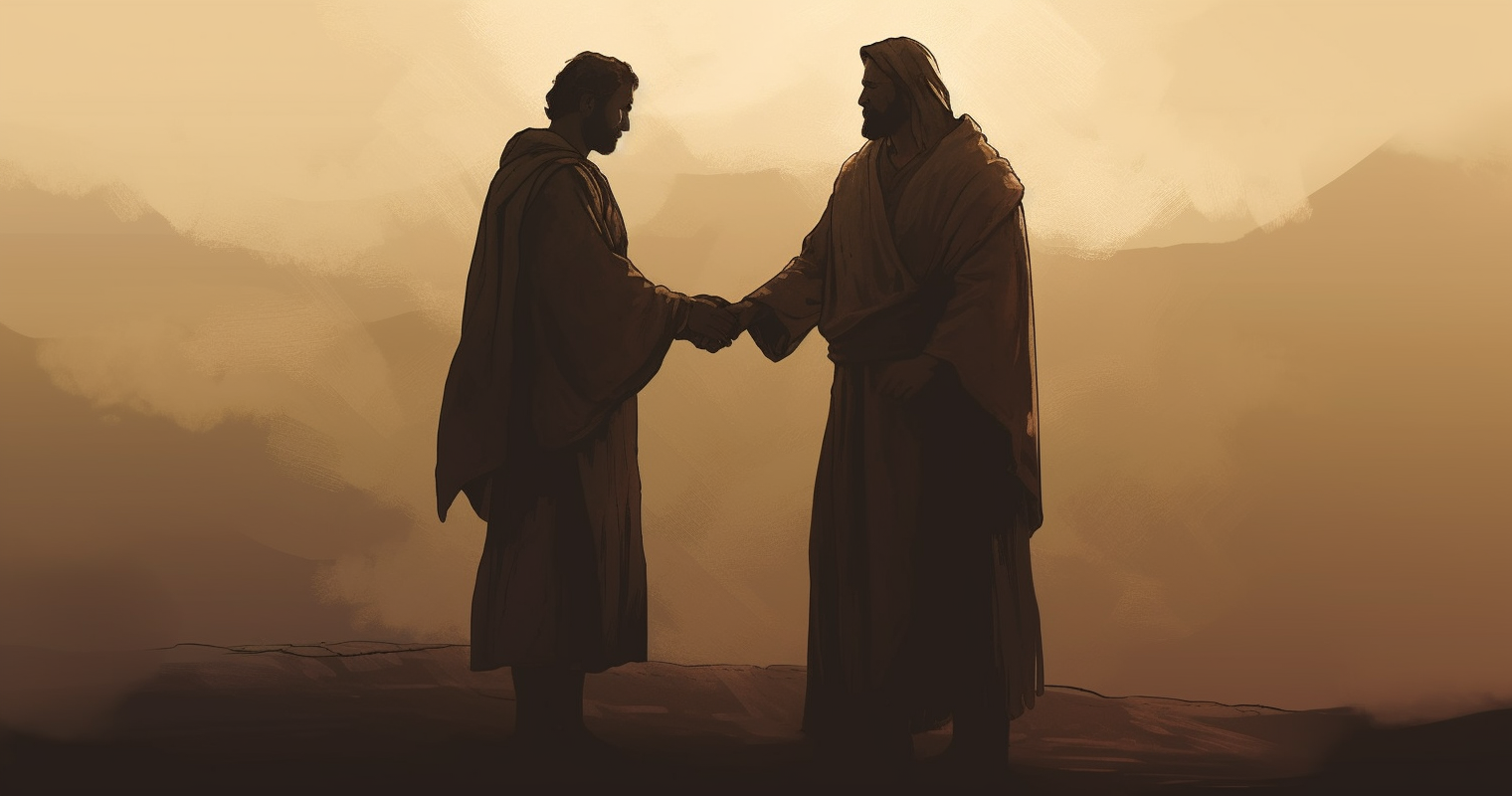 Image depicting forgiveness in a biblical context
